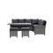 Deko Living Outdoor Wicker Patio Sectional Sofa & Ottoman Set with Table COP30006 - alternate 1